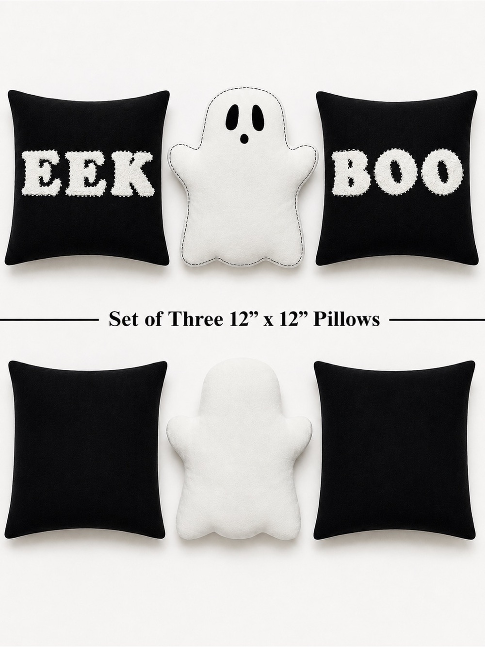 Halloween Eek Boo 3-Pack Throw Pillow Set from Celebrate Together NWT Kohl's